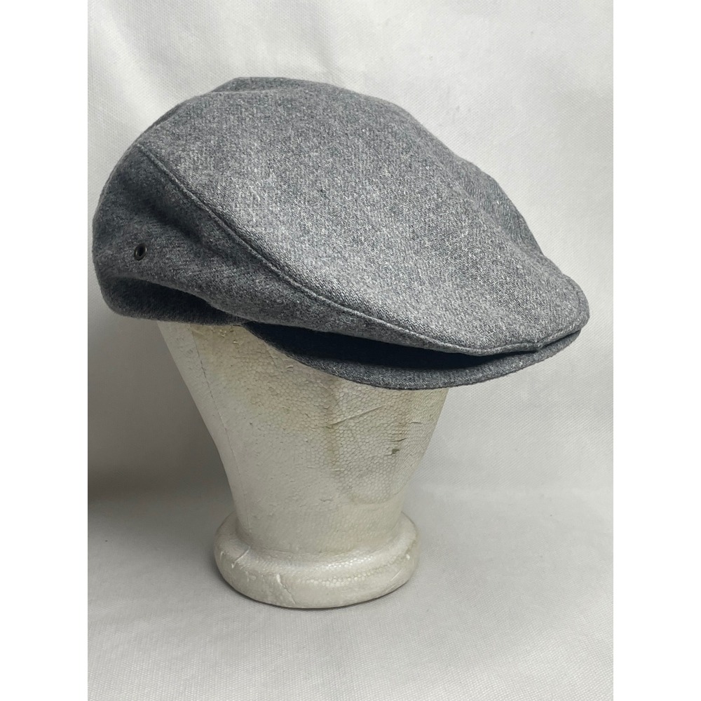 Vintage Country Gentleman Classic Wool Cabbie Newsboy Cap Size Large Gray Hat